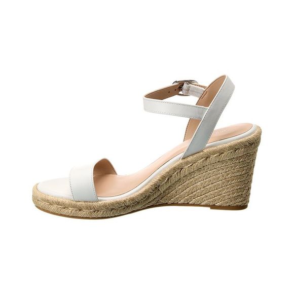 Stuart Weitzman Teddi Leather Wedge Sandal - Picture 2 of 5